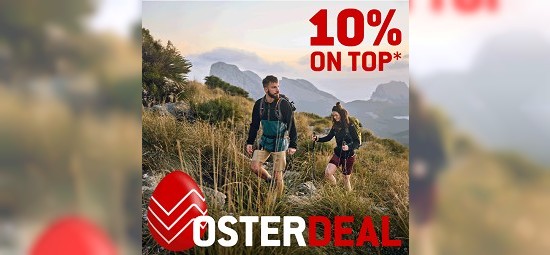 10% on top auf ausgewählte Osterdeals bei den bergfreunden