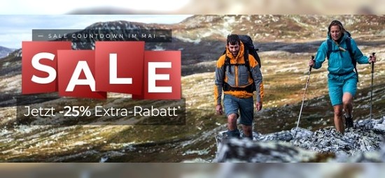 Mai-Sale-Countdown bei exxpozed - heute 20% Extra-Rabatt