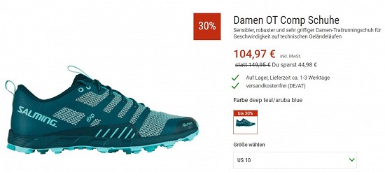 Salming Damen OT Comp Schuhe 104,97€ - 30% billiger
