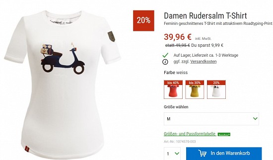 Almgwand Damen Rudersalm T-Shirt 34,97€ - 30% weniger