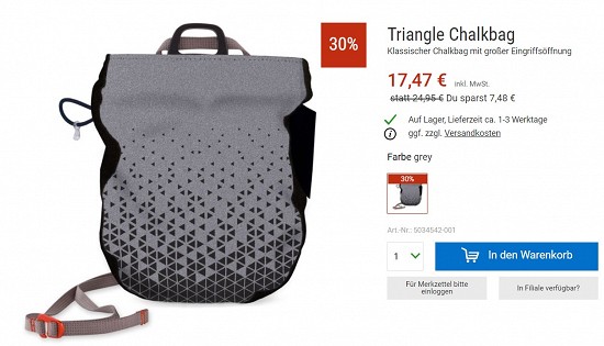 Chillaz Triangle Chalkbag 17,47€ - 30% reduziert