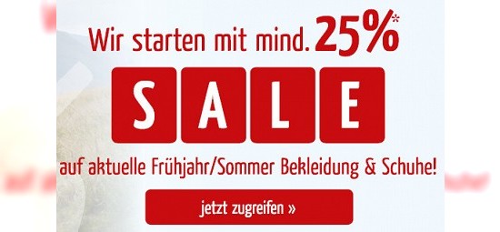 25% und mehr Rabatt auf die aktuelle Frühjahr/Sommer Kollektion bei doorout.com