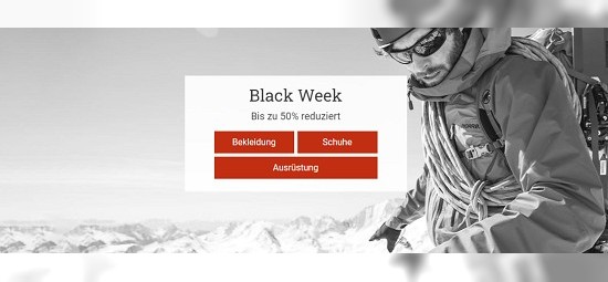 Black Week bei bergzeit - jetzt bis zu 50% sparen